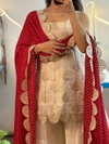 Soft Chinon With Embroidery Thread And Sequence Work Top With Plazo Dupatta Wholesale Market In Surat